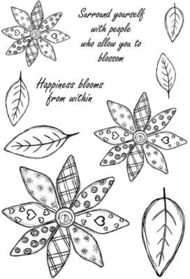 Petalwork Passion Cling Mounted Rubber Stempelset
