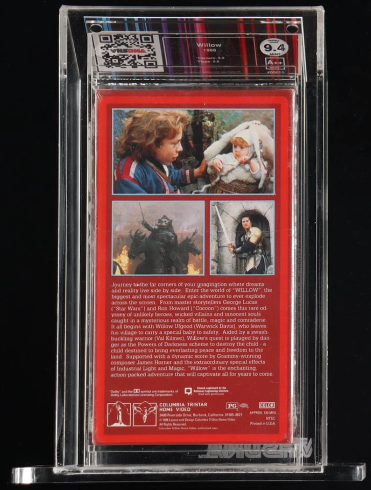 1988 "Willow" w/Val Kilmer Factory Sealed LucasFilm VHS Tape (Beckett 9.4 A++) - Image 2 of 2