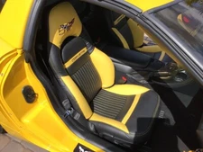 Chevy C5 Synthetic Leather Sports 50th Anniversary Seat Covers 1997-2004