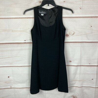 Nicole Miller Vintage Dress Jacket Set Womens 12 Black 90s Shift