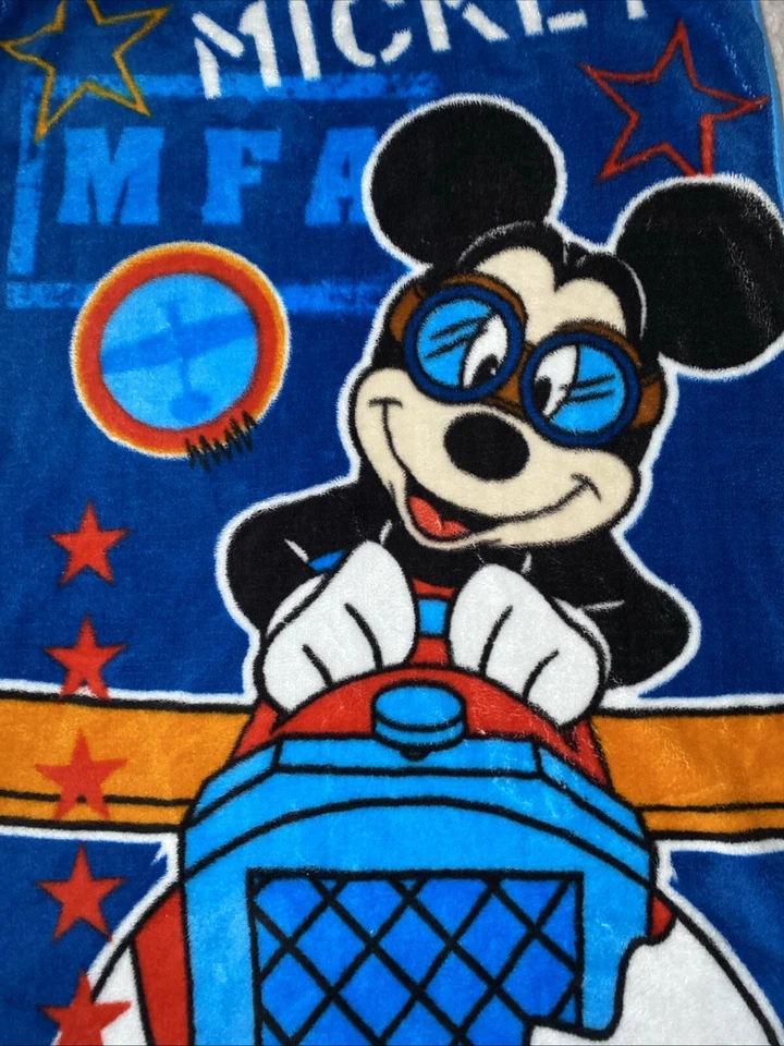 Disney Mickey Mouse Bebé Manta Coche Conducir Estrellas Azul Polar Siesta Lanzamiento Lovey Foto 2 de 3