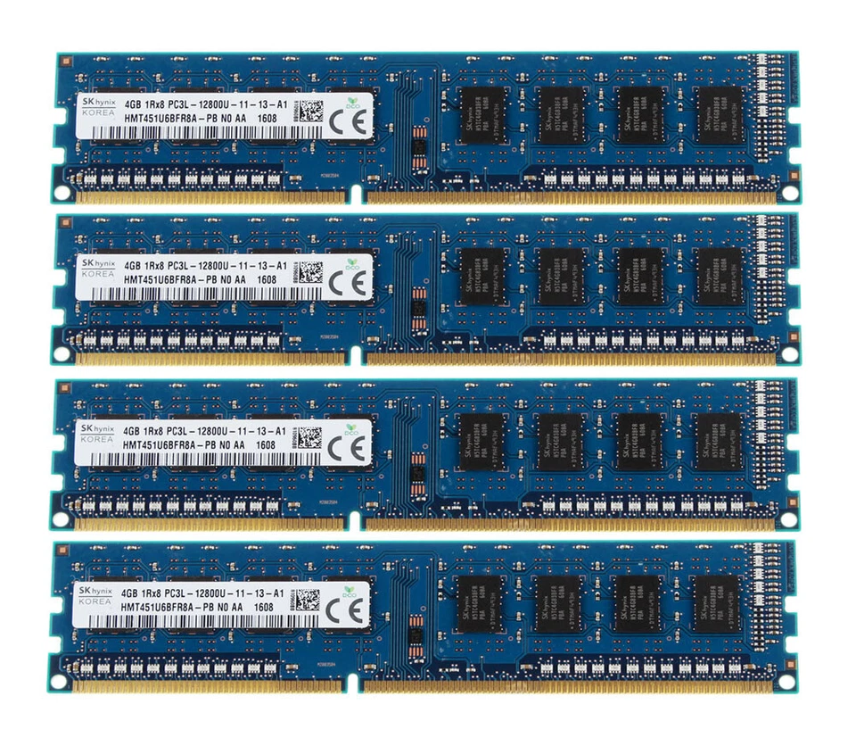 10PCS SK Hynix 4GB 1Rx8 PC3L-12800U DDR3L 1600Mhz DIMM RAM Desktop Memory RAM @6 - Image 2 of 4