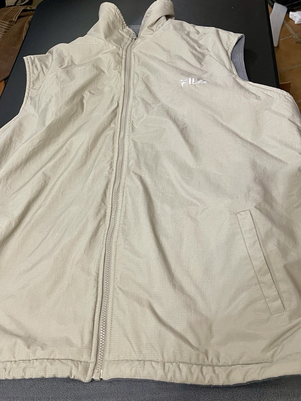 FILA Sport Puffer Giubbotto da Sci Tg XL Uomo Marrone Full Zip