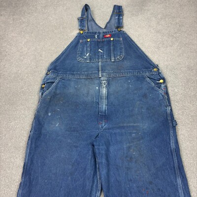 Dickies Latzhose Erwachsene 44x28 blau Latzhose Denim Workwear Carpenter Herren*