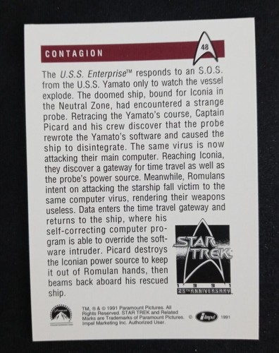 1991 Impel Star Trek 25th Anniversary Series 1 Cards (Pick Your Card) - Picture 97 of 321