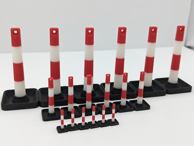 Kettenabsperrpfosten, 6 Stück. Wählen Sie Ihren Maßstab. *