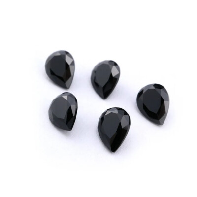 AAA Qualität Naturschwarz Spinaler 5x3mm Birne Facettiert Schliff Lose Edelstein