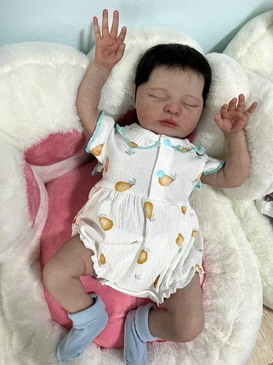 18in Reborn Baby Doll Laura Hand-rooted Hair Newborn Boy Girl