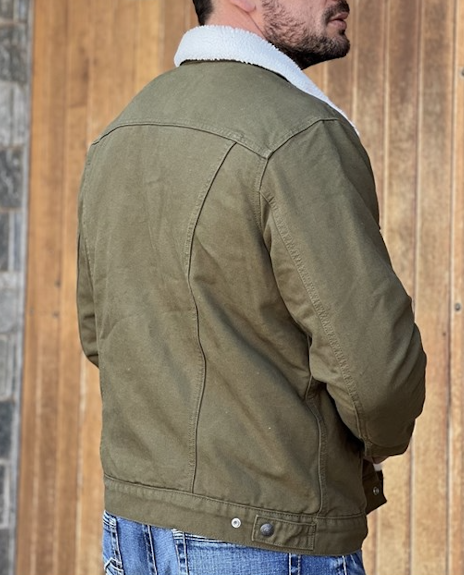 Levis Mens Trucker Jacket Denim Jeans Canvas Sherpa Color Dark