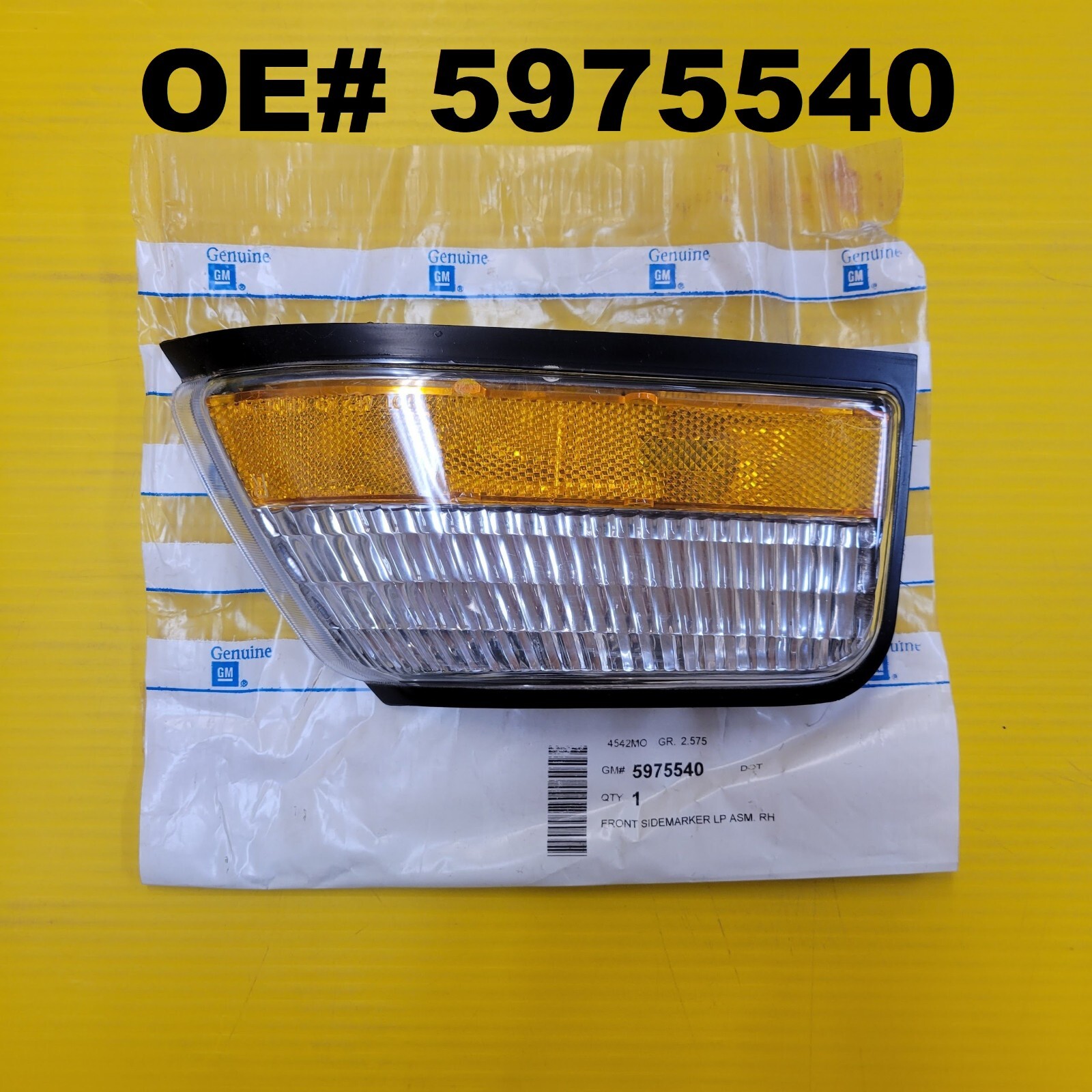NEW OEM GM OE# 5975540 Front Side Marker Lamp Light | eBay