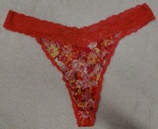   NWOT No Boundaries All Over Lace Thong Panties Size XXXL Orange Multicolor