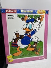 Vintage Donald Duck Playskool 9 Pieces Walt Disney Productions 13.5x11.25  New