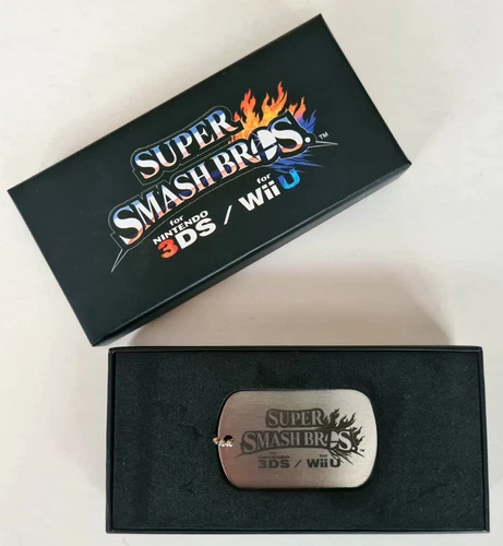 Nintendo Wii U 3ds Super Smash Bros promotionnel étiquette sur chaîne neuf dans sa boîte