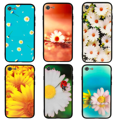 GLAS CASE BLUMEN Hülle Tasche Muster Flower Gänseblümchen Huawei Mate 20 Lite