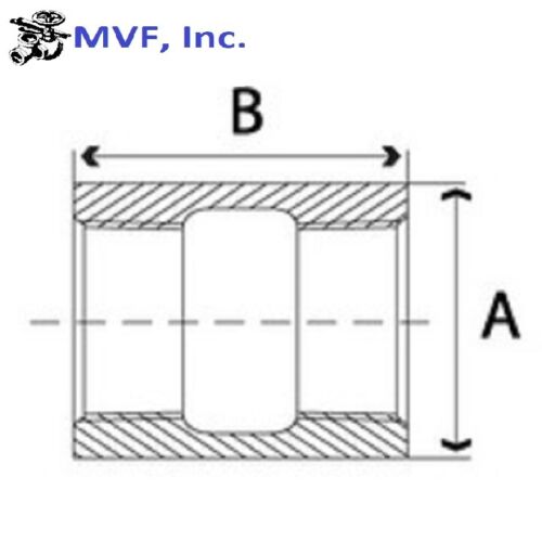1/2" 150 Female (NPT) Full Coupling 304 Stainless Steel Coupler SS050441304 - Picture 2 of 4