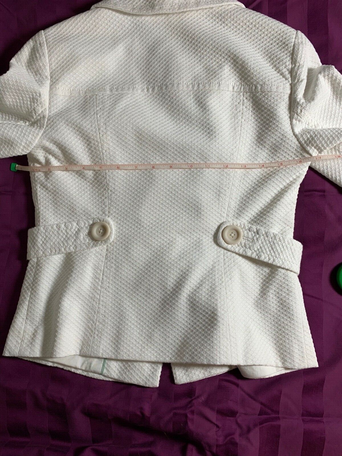 Boden Button Down Jacket, White, size 4, EUC - image 4