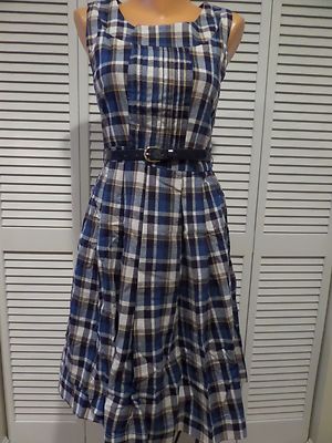 blue plaid dresses