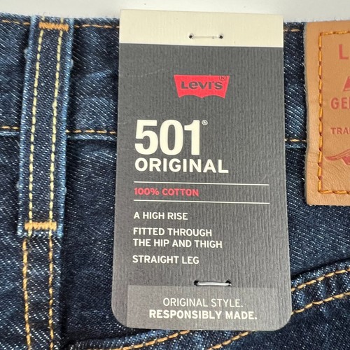 Levi's Premium Women 501 Original Fit High Rise Button Fly Jeans Blue NWT - Picture 7 of 13