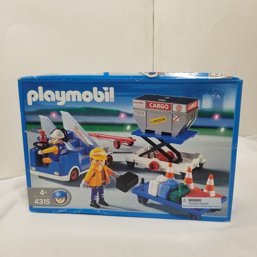 PLAYMOBIL AIRPORT CARGO CREW 2006 FIGURE PLAYSET # 4315 BRAND NEW IN BOX RARE!