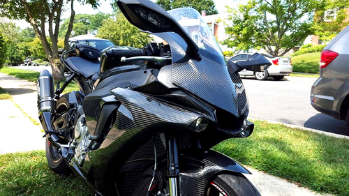 CARBON FIBER FRONT SIDE PANELS FAIRINGS 2015-2016-2017-2018-2019 YAMAHA YZF R1 - Picture 5 of 12