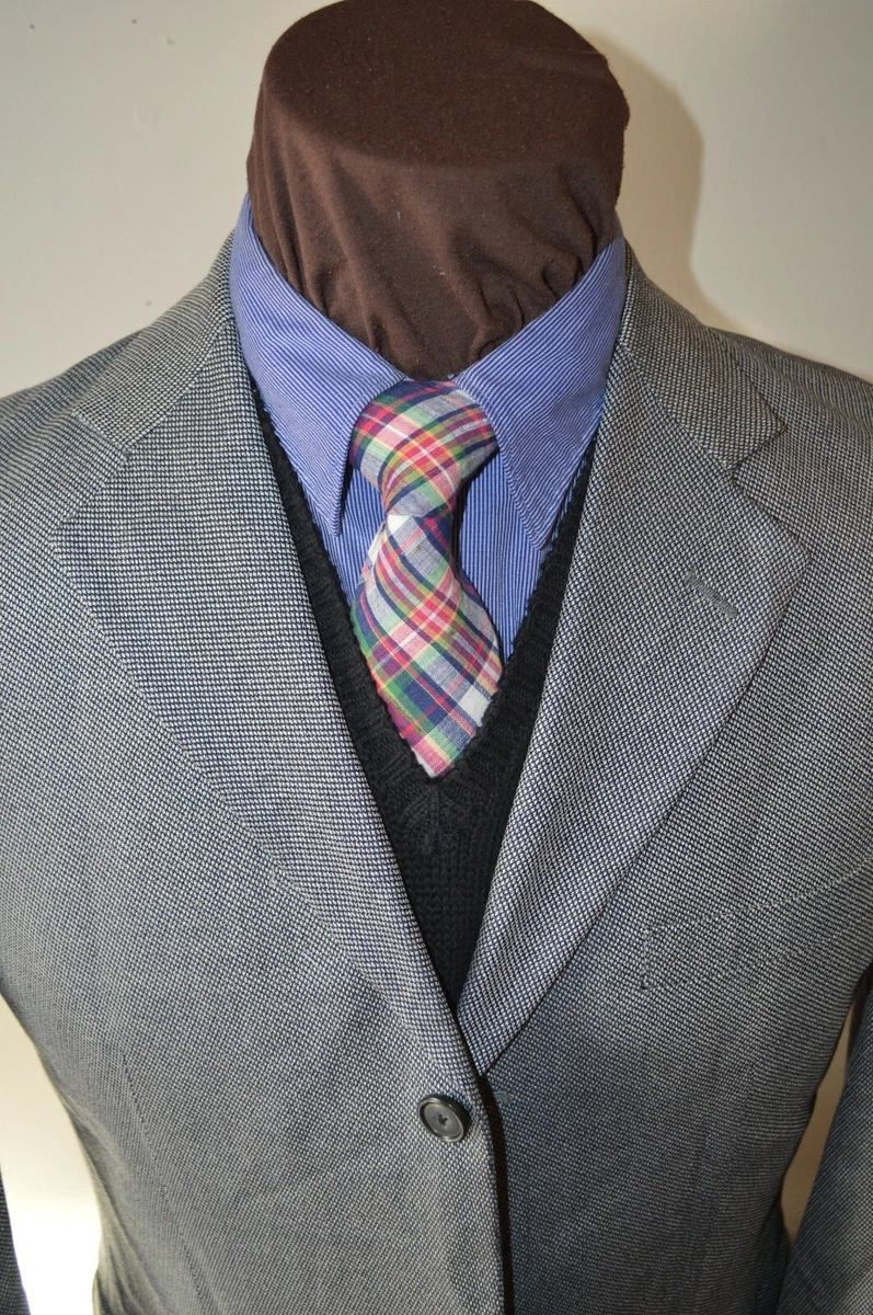 New W tags Jones New York three btn gray birdseye sport coat jacket blazer 38R