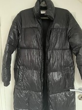 Womens Ladies Girls Puffer Black Jacket Coats Shine Size 8