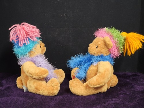 2002 Cherished Teddies Priscilla Hillman Pink Heart Plush Bear (Set of 2) - Picture 2 of 9
