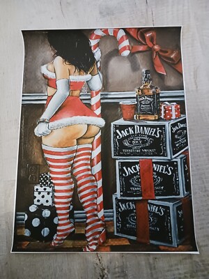 Leinwand Kunstdruck Frau Weihnachten   sexy 30x40 cm