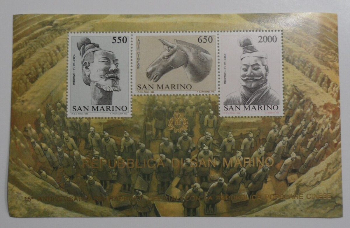 STAMPMART : SAN MARINO 1986 SC#1113 TERRA COTTA ARMY EMPEROR QIN
