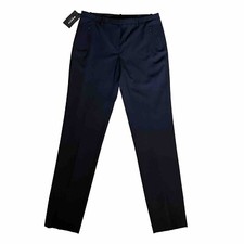 WORTH New York Black Melbourne Wool Flat Front Dress Pants Womens Sz 8 NWT 398