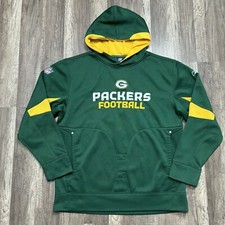Vintage Green Bay Packers Sweatshirt Mens Medium Reebok NFL Football Hoodie