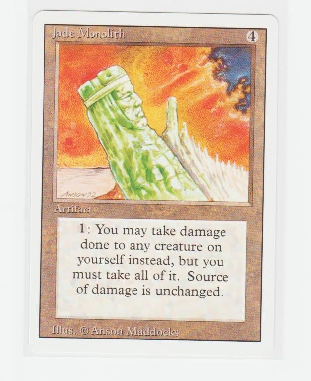 Magic the Gathering ~ MTG ~ 1x Jade Monolith ~  M/NM ~ REVISED