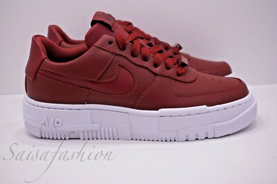 Nike Air Force 1 Low Pixel Red Leather CK6649-600 Women's Size 6