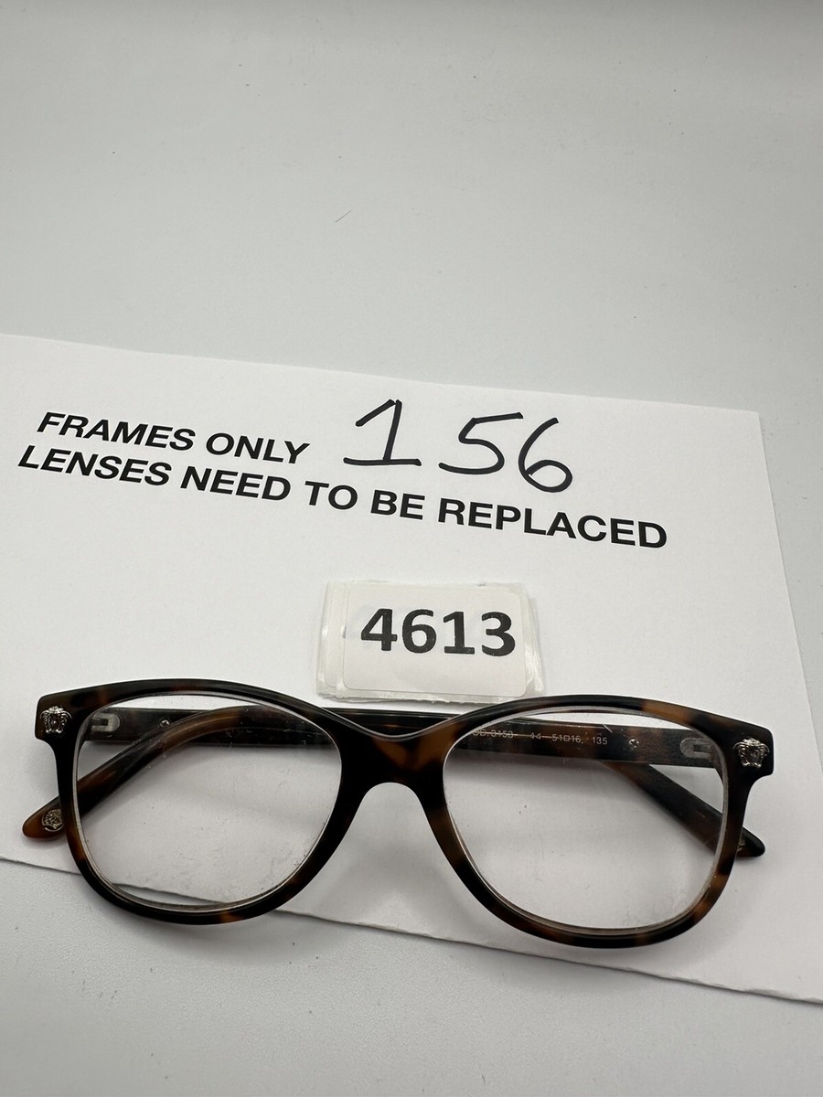 Versace Mod.3153 944 Eyeglasses Tortoise Shell READ 51-16-135 Italy Versace Brown Tortoise Wayfarer Medusa Glasses Italy MOD  main image 3