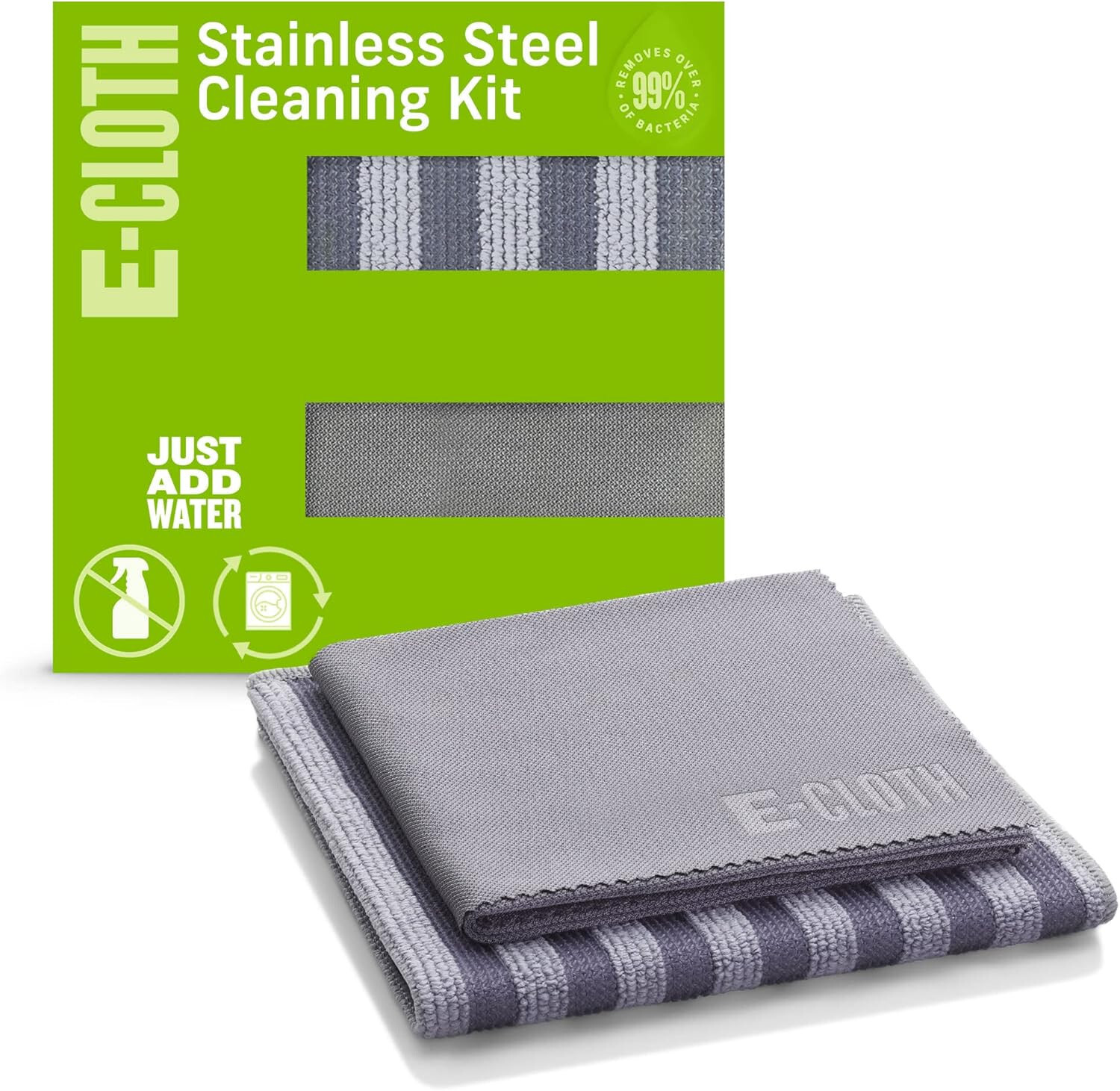 E-Cloth Stainless Steel Microfiber Cleaning Cloth Kit - Stainless Steel Cleaner