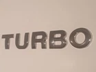 TURBO 3D Quality Metal Chrome Lettering Car Rear Emblem Badge Logo - Silver