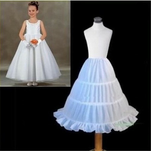 Flower Girls Dress petticoat Tulle Ruffle Short Crinoline Bridal Petticoats Lady - Picture 3 of 6