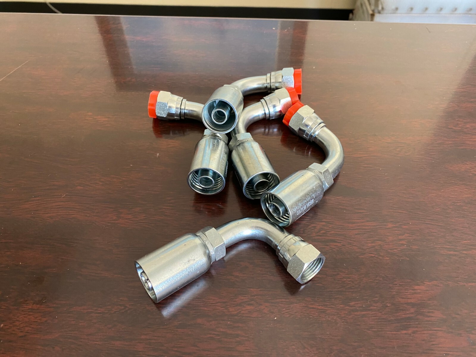06U-666 FJX90-06-06 3/8" JIC Female 90 Degree Fitting for 3/8" Hydraulic Hos 5PK