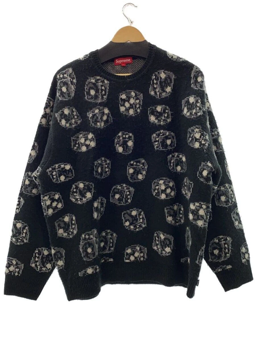 Pull tricot Supreme 22FW dés L acrylique noir occasion