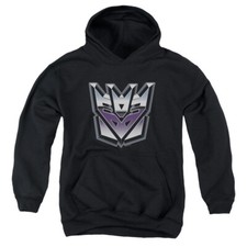 Transformers Kids Hoodie Decepticon Logo Black Hoody