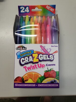 Scented Cra-Z-Gels Twist up Crayons, 24 Assorted Colors, 24/Pack