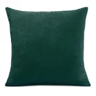 2 X BOTTLE GREEN SOFT CHENILLE VELVET HARD WEARING 18" CUSHION COVER £10.95