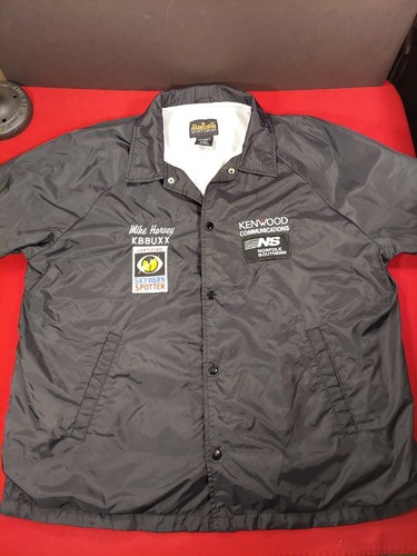 Vtg Norfolk Southern Kenwood Comm. Windbreaker Black Men's XL Snap Auburn...