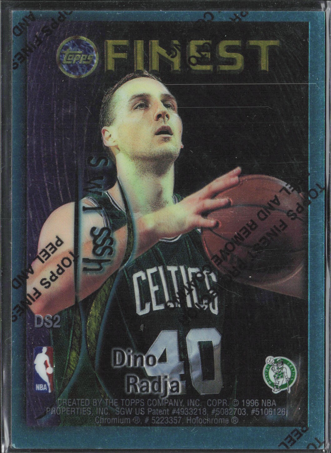 1996 Topps Finest Dish & Swish With Coating Dino Radja / Sherman Douglas #DS2