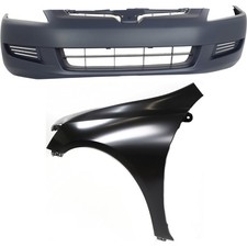 Fender And Bumper Cover Kit For 2003-2005 Honda Accord Coupe Front Driver Side