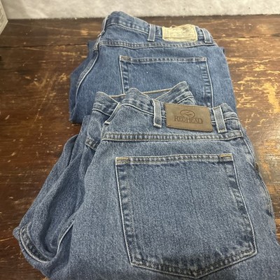 Redhead Jeans Mens Tagged 40x30 Loose Fit Blue Denim X2