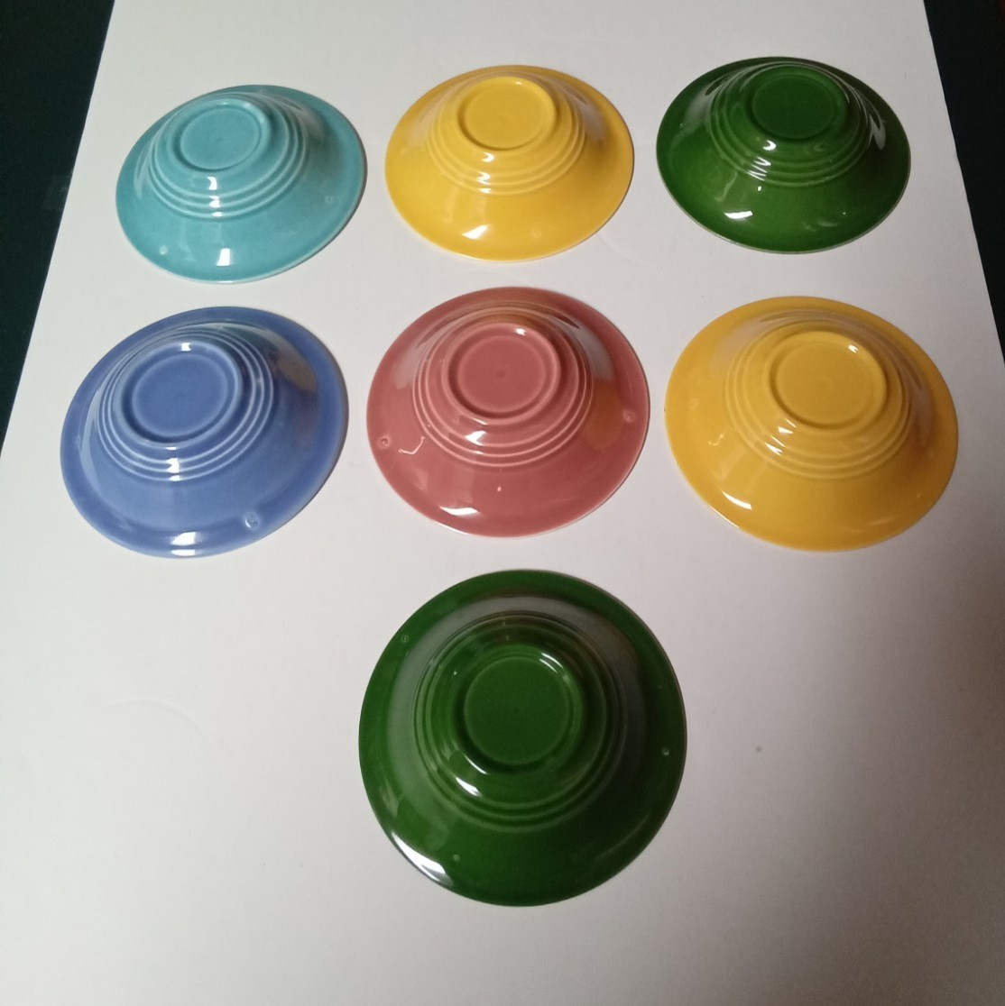 Harlequin Vintage Homer Laughlin 5-3/4" Fruit Berry Dessert Bowls Set of 7