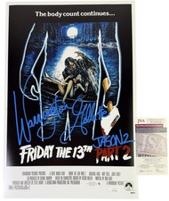 Warrington Gillette signed 12x18 Poster Jason Voorhees - JSA Authentication