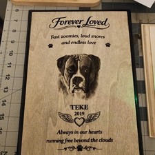 Personalized Engraved Dog Memorial Plaque - Custom Tribute Marker - 9in x 12in