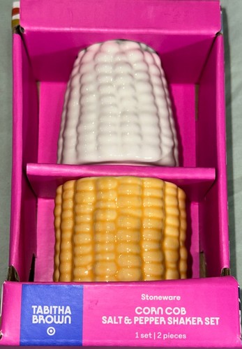 Salero y pimentero de mazorca de maíz - marrón Tabitha para Target - blanco y amarillo - Imagen 2 de 4